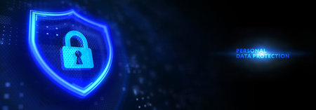Data protection privacy concept. personal data protection. 3d illustrationの写真素材