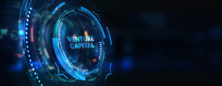Start-up Funding Crowdfunding Investment Venture Capital Entrepreneurship Internet Business Technology Concept. 3d illustrationの写真素材