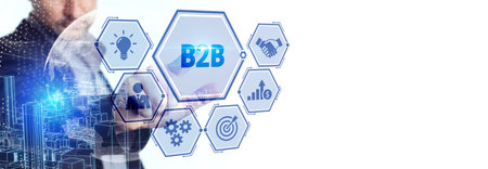Business, Technology, Internet and network concept. B2B Business company commerce technology marketing concept.の写真素材