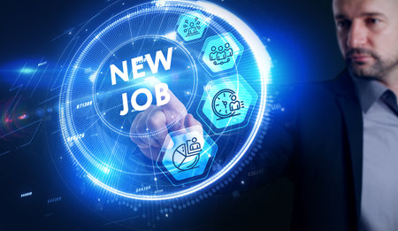 Business concept: New job. 3d illustrationの写真素材