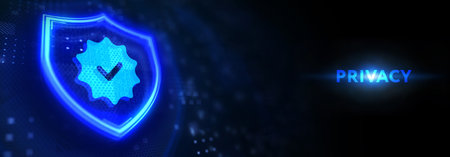 Cyber security data protection business technology privacy concept. . 3d illustrationの写真素材