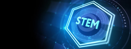 Science, technology, engineering and math. STEM concept. Business, Technology, Internet and network concept. 3d illustrationの写真素材