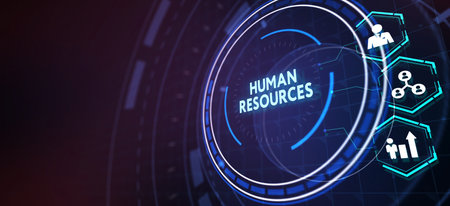 Business, Technology, Internet and network concept. Human Resources HR management concept. 3d illustrationの写真素材