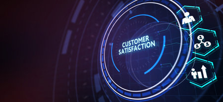 Customer service and care, patron protection, customer personalization. 3d illustrationの写真素材