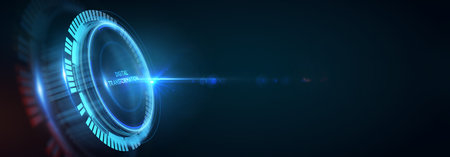 Concept of digitization of business processes and modern technology. Digital transformation. 3d illustrationの写真素材