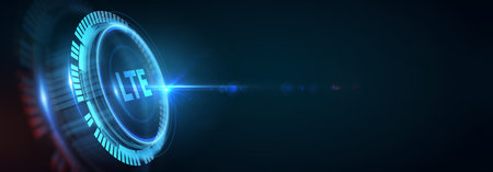Business, Technology, Internet and network concept. LTE abbreviation, modern technology concept. 3d illustrationの写真素材