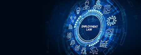 Business, Technology, Internet and network concept. employment law. 3d illustrationの写真素材