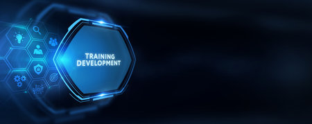 Business, Technology, Internet and network concept. Coaching mentoring education business training development E-learning concept. 3d illustrationの写真素材
