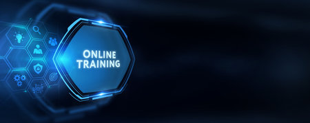 Business, Technology, Internet and network concept. Coaching mentoring education business training development E-learning concept. 3d illustrationの写真素材