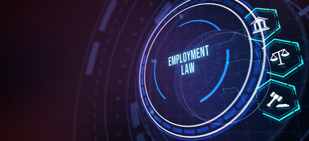 Business, Technology, Internet and network concept. Employment Law. 3d illustrationの写真素材