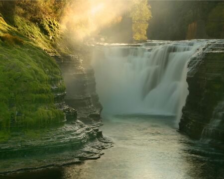Misty Waterfallsの写真素材