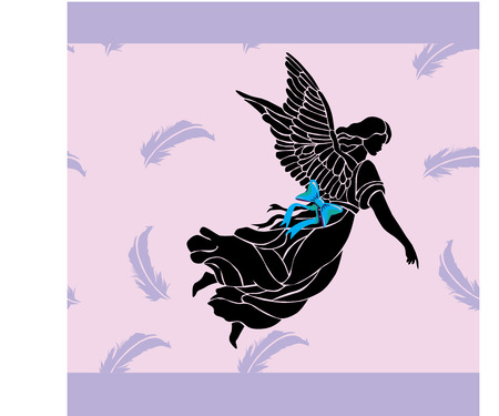 angels angel, silhouette, fairyのイラスト素材