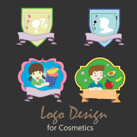 Beautiful vector logo template for cosmeticsのイラスト素材