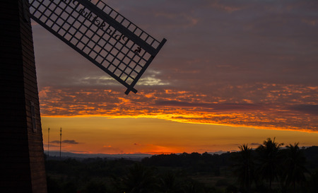 Evening sky with beautiful cloudsの写真素材
