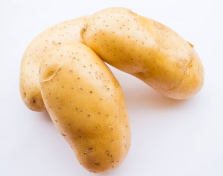potato on white background close upの写真素材