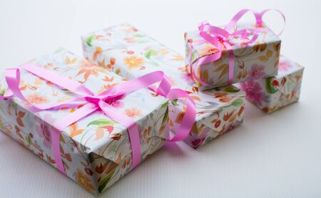 Gift box  on  white background.の写真素材