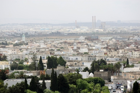 View on Carthage as seen from Byrsa Hill, Carthage, Tunis, Tunisia,