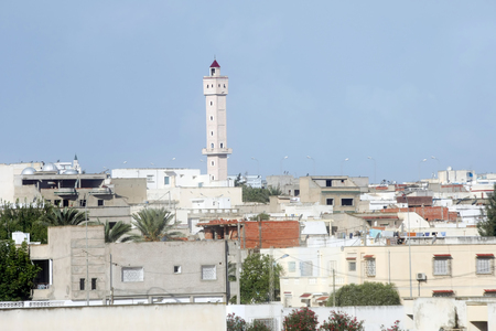 One of the many mosques, across the city Tunis in Tunisia の写真素材