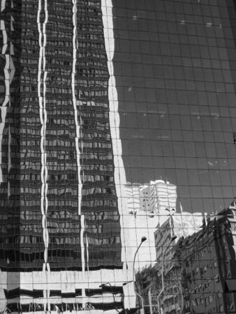 Reflection on one of the office buildings in Rio de Janeiro, Brazil 