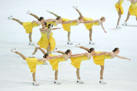 ZAGREB, CROATIA - MARCH 11 : Team Croatia perform in the Juniors Short Program during Day 1 of the...