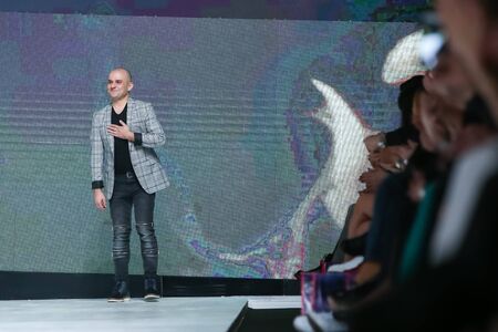 ZAGREB, CROATIA - MARCH 31, 2017 : Fashion designer Ivica Skoko on the Bipa Fashion.hr fashion show in Zagreb, Croatia.のeditorial素材