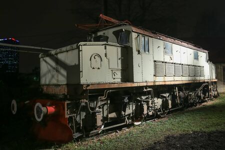 ZAGREB, CROATIA - DECEMBER 13th, 2017: Advent time at the Croatian Railway Museum in Zagreb, Croatia. Electric locomotives from Saronno, Italy made in 1932 year.のeditorial素材