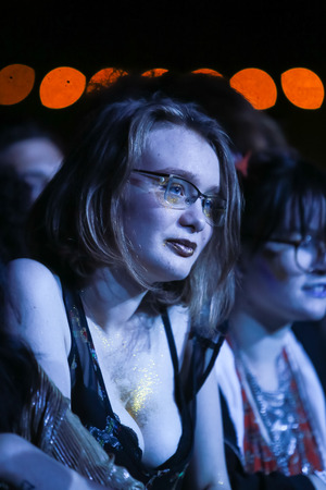 ZAGREB, CROATIA - 25th June, 2018 : Audience during the first day of 13th INmusic festival located on the lake Jarun in Zagreb, Croatia.のeditorial素材