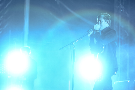 ZAGREB, CROATIA - 27th June, 2018 : American rock band Interpol performs on the Main stage during...
