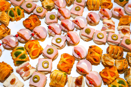 A mix of sandwiches prepared for the eventの写真素材