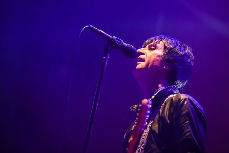 Zagreb, Croatia - 24th June, 2019 : Johnny Marr english musician, songwriter and singer performs on the 14th INmusic festival located on the lake Jarun in Zagreb, Croatia.のeditorial素材