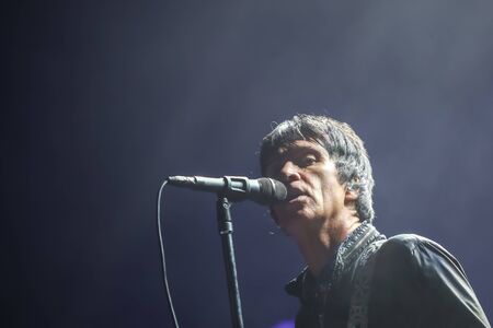 Zagreb, Croatia - 24th June, 2019 : Johnny Marr english musician, songwriter and singer performs on the 14th INmusic festival located on the lake Jarun in Zagreb, Croatia.のeditorial素材