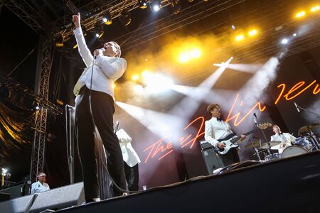 Zagreb, Croatia - 24th June, 2019 : The Swedish group The Hives performs on the 14th INmusic festival located on the lake Jarun in Zagreb, Croatia.のeditorial素材