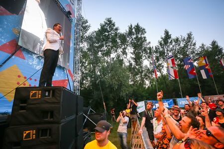 Zagreb, Croatia - 24th June, 2019 : The Swedish group The Hives performs on the 14th INmusic...