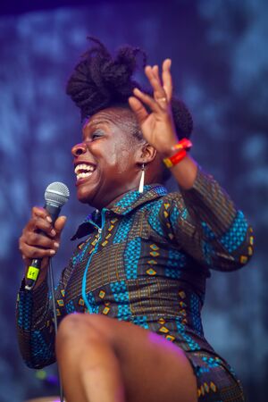 Zagreb, Croatia - 25th June, 2019 : Gato Preto performs on the 14th INmusic festival located on the lake Jarun in Zagreb, Croatia.のeditorial素材