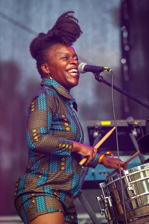 Zagreb, Croatia - 25th June, 2019 : Gato Preto performs on the 14th INmusic festival located on the lake Jarun in Zagreb, Croatia.のeditorial素材