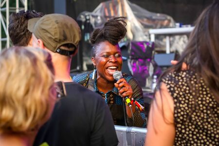 Zagreb, Croatia - 25th June, 2019 : Gato Preto performs on the 14th INmusic festival located on the lake Jarun in Zagreb, Croatia.のeditorial素材