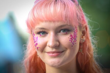 Zagreb, Croatia - 26th June, 2019 : Visitors of 3rd day of the 14th INmusic festival located on the...