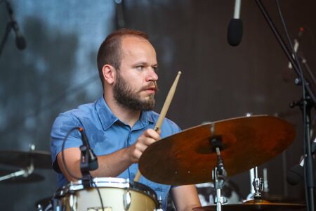 Zagreb, Croatia - 26th June, 2019 : Croatian pop band Mangroove performs on the 14th INmusic...