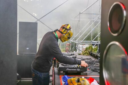 Brezje, Croatia - 20th July, 2019 : Dj The YellowHeads performs on the Forestland, ultimate forest...
