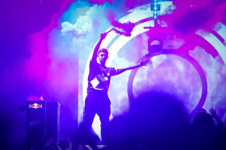 Brezje, Croatia - 20th July, 2019 : Dj Sasha Mikac performs on the Forestland, ultimate forest...