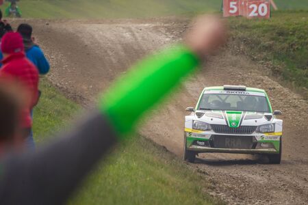 Sveta Nedjelja, Croatia - November 24, 2019. 10th Rally Show Santa Domenica. Lukas Dunner and Ilka...