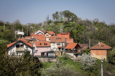Damage houses after a strong earthquake of 5.5 on the Richter scale in Zagreb, Croatia.の写真素材