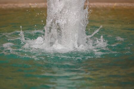 Close up of water splashing on a water fountain.の写真素材