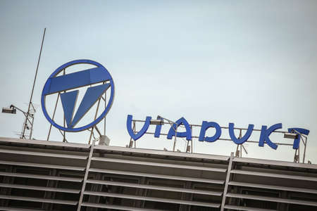 Zagreb, Croatia - 19 March, 2017 : Viadukt sign on top of the building in Zagreb, Croatia.のeditorial素材