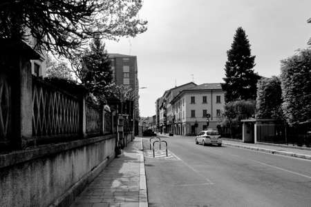 04/19/2020 - Empty city in Italy in sunday morning at Coronavirus time.のeditorial素材