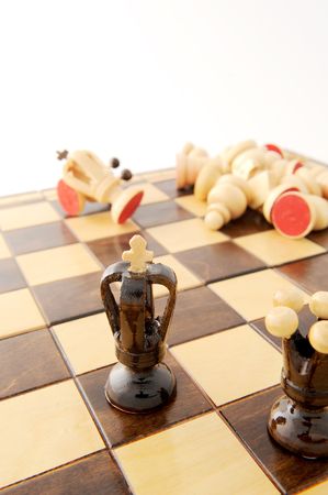 black king and queen won the battle 