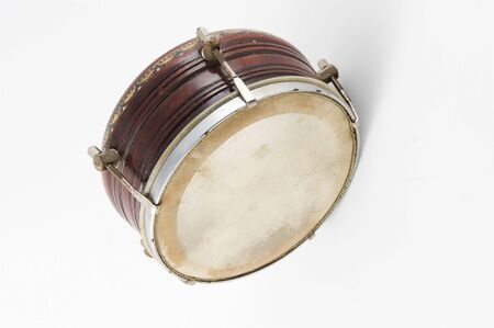 indian drum isolated on white background の写真素材