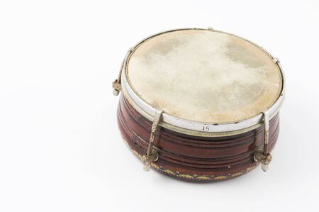 indian drum isolated on white background の写真素材