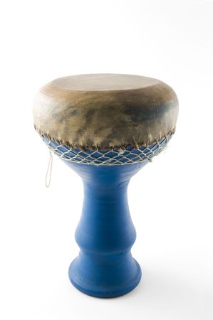 indian drum isolated on white background の写真素材