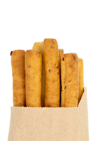 Grissini, Italian breadsticks isolated on white background